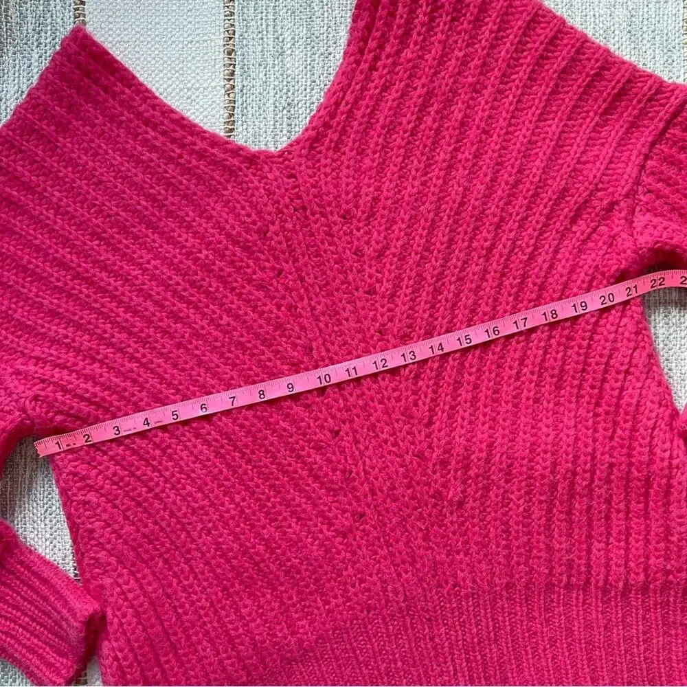 Cuyana Pinm Wool Alpaca Blend V-Neck Chunky Knit Slouchy Sweater Women’s XS / S - Picture 6 of 8